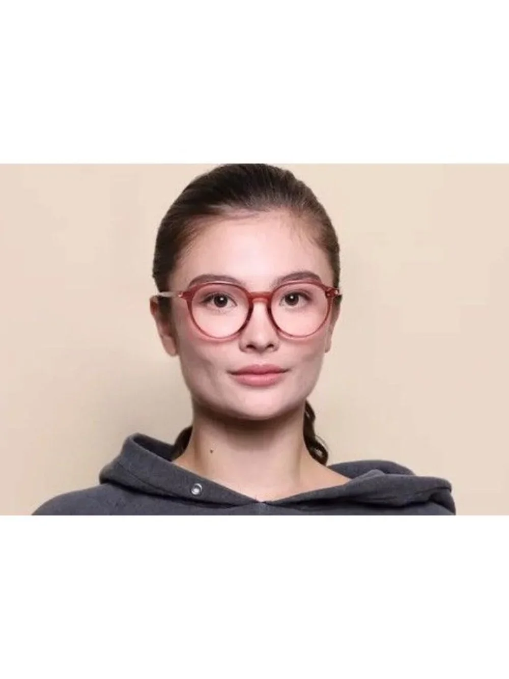Chloe CH0012OA 001 Eyeglasses Transparent Pink 50mm Round Frame